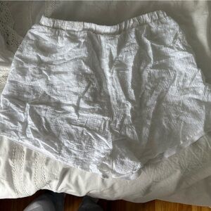 White Eyelet Cotton Shorts